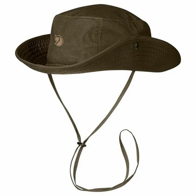 Men's Fjällräven Abisko Hats Dark Olive | 2865JDNQB