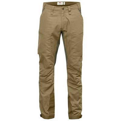 Men's Fjällräven Abisko Hiking Pants Brown | 9645HTLXJ