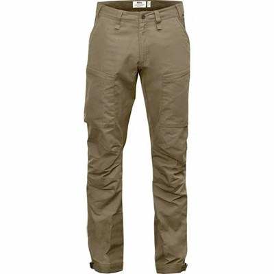 Men's Fjällräven Abisko Hiking Pants Khaki | 1829MOHFU