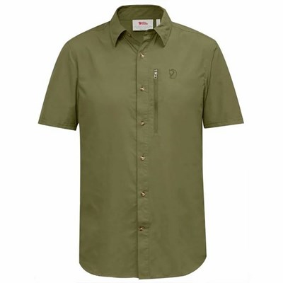 Men's Fjällräven Abisko Shirts Brown | 6589BTNYL