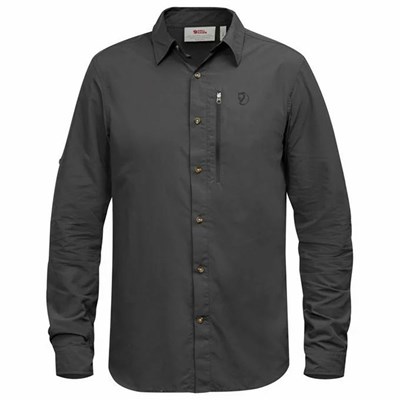 Men's Fjällräven Abisko Shirts Grey | 0861HJOXQ