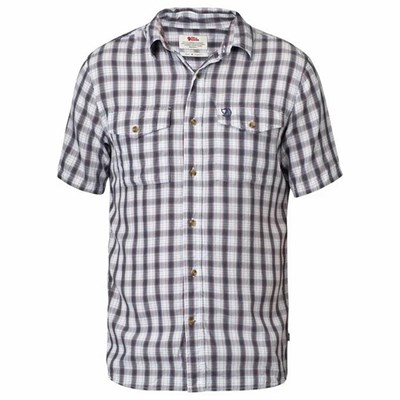 Men's Fjällräven Abisko Shirts Navy | 6327IHZMP