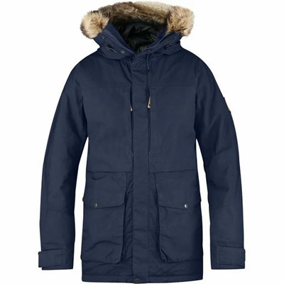 Men's Fjällräven Barents Parka Blue | 9428VCWUL