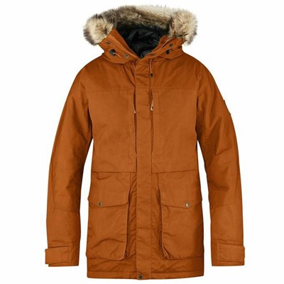 Men's Fjällräven Barents Parka Yellow | 0715GIMCV