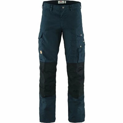 Men's Fjällräven Barents Pro Hiking Pants Navy Black | 8617USATR