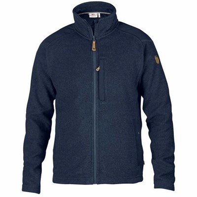 Men's Fjällräven Buck Fleece Navy | 6347KJIFE