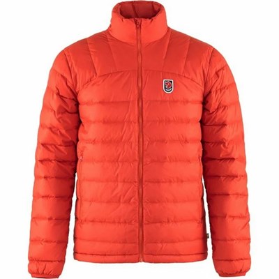 Men's Fjällräven Expedition Down Jackets Red | 9351XWAID