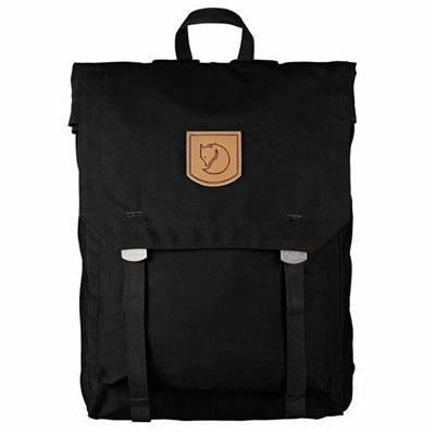 Men's Fjällräven Foldsack No. 1 Backpacks Black | 2758QWTRB