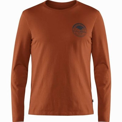 Men's Fjällräven Forever Nature Badge T Shirts Yellow | 5394GUHKD