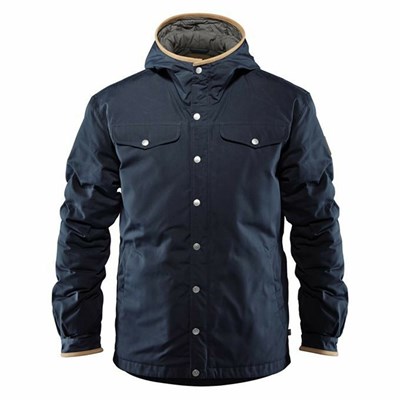 Men's Fjällräven Greenland Down Jackets Navy | 0945KHRCB