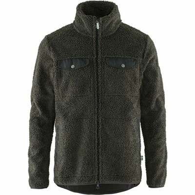 Men's Fjällräven Greenland Fleece Dark Grey | 0782BZFRO