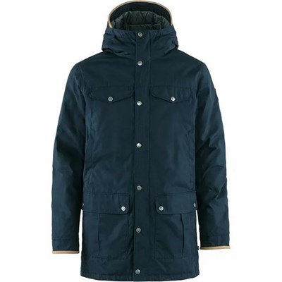 Men's Fjällräven Greenland No. 1 Parka Blue | 6425NHGBE