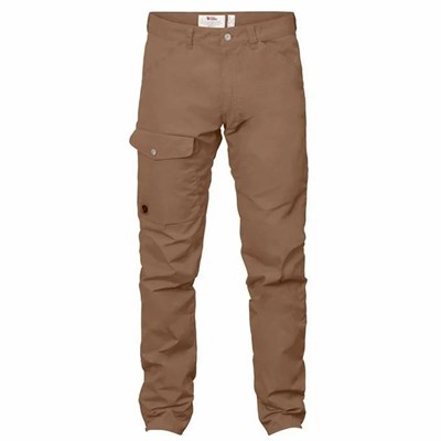 Men's Fjällräven Greenland Outdoor Pants Brown | 4561TOZQD