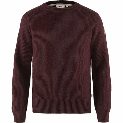 Men's Fjällräven Greenland Sweater Red | 1276YNPSB