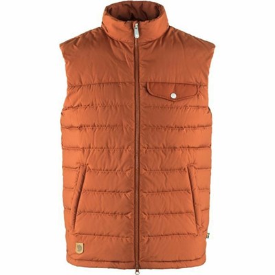 Men's Fjällräven Greenland Vest Yellow | 1249YATKB