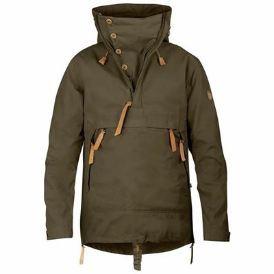 Men's Fjällräven High Coast Anorak Dark Olive | 0851XZJYB