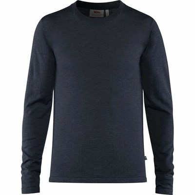 Men's Fjällräven High Coast Sweater Navy | 3120SNBTL