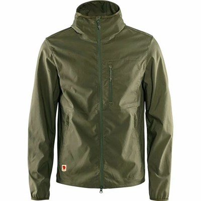 Men's Fjällräven High Coast Wind Jacket Green | 1529XWOEJ