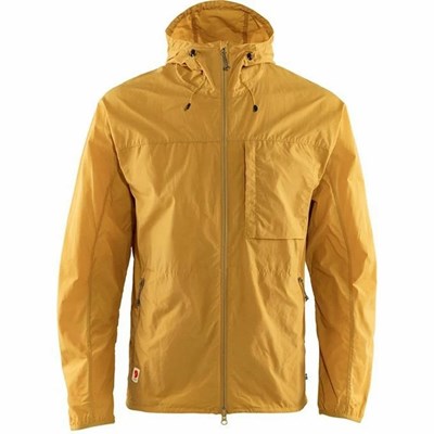 Men's Fjällräven High Coast Wind Jacket Yellow | 8590CJKQI