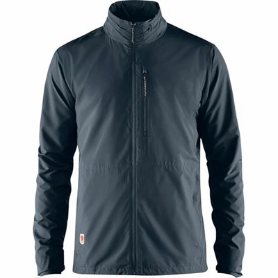 Men's Fjällräven High Coast Wind Jacket Navy | 8951BHFQJ