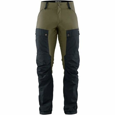 Men's Fjällräven Keb Hiking Pants Navy Olive | 5123YSPGM