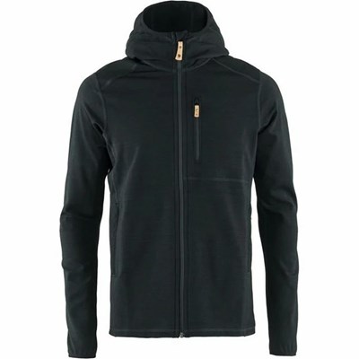 Men's Fjällräven Keb Hoodie Black | 0536KBOSG