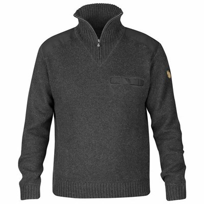 Men's Fjällräven Koster Sweater Dark Grey | 7625JHPBY