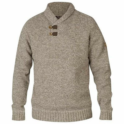 Men's Fjällräven Lada Sweater Brown | 8240EDMFN