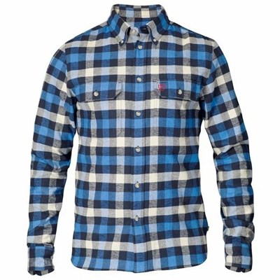 Men's Fjällräven Skog Shirts Blue | 8913ESYJW