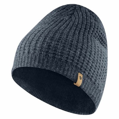 Men's Fjällräven Structure Beanies Navy | 2057DBAPF