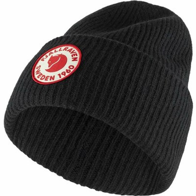 Women's Fjällräven 1960 Logo Beanies Black | 9782GHUWC