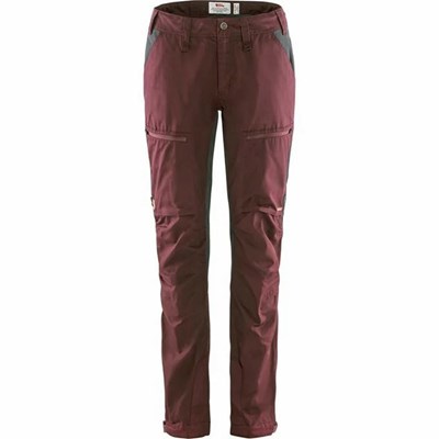 Women's Fjällräven Abisko Hiking Pants Red | 0352SDGVR