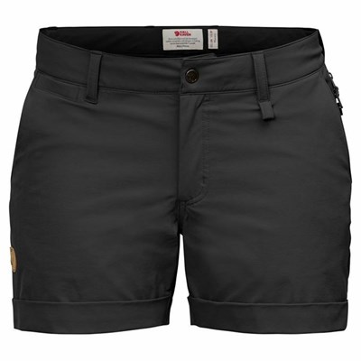 Women's Fjällräven Abisko Shorts Black | 4138VFLUM