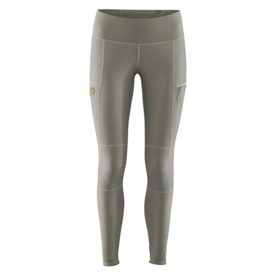 Women's Fjällräven Abisko Trekking Tights Grey | 6482AGZQT