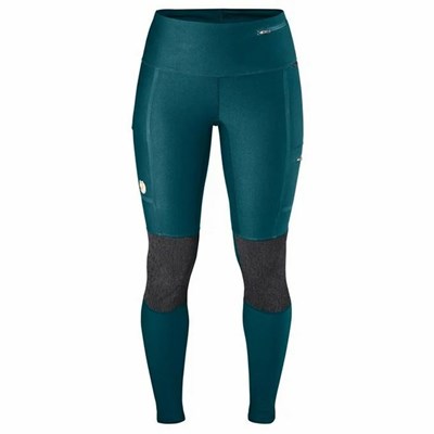 Women's Fjällräven Abisko Trekking Tights Green | 8965ZGYNF