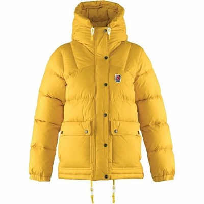 Women's Fjällräven Expedition Down Jackets Yellow | 2804JZRBD