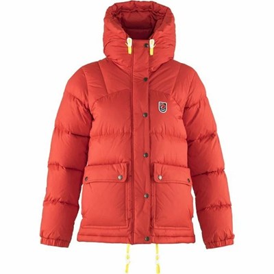 Women's Fjällräven Expedition Down Jackets Red | 8571GXMAV