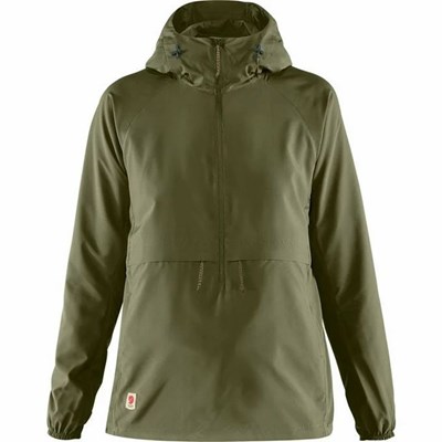 Women's Fjällräven High Coast Anorak Green | 6817CHEBS