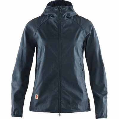 Women's Fjällräven High Coast Trekking Jacket Navy | 0248ZLHOY