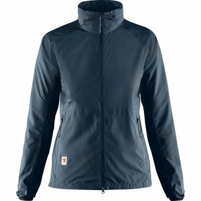 Women's Fjällräven High Coast Trekking Jacket Navy | 2091QTDUZ