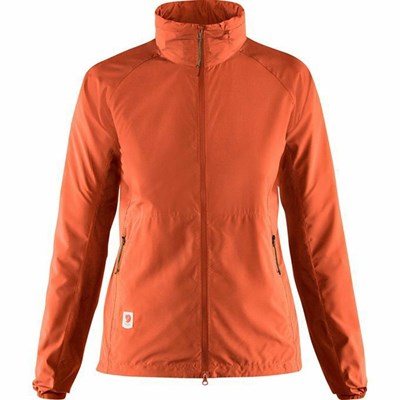 Women's Fjällräven High Coast Trekking Jacket Red | 3072TGZBX