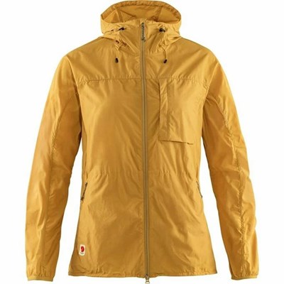 Women's Fjällräven High Coast Trekking Jacket Yellow | 4870RIZGN