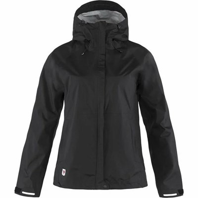 Women's Fjällräven High Coast Wind Jacket Black | 6519GMZLC