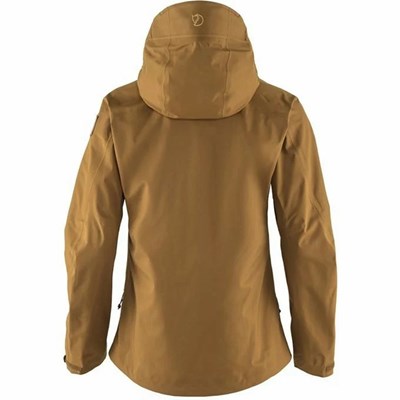 Women's Fjällräven Keb Eco Shell Jacket Brown | 2630MHACY