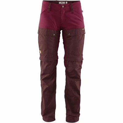 Women's Fjällräven Keb Hiking Pants Red | 9850BZYDJ