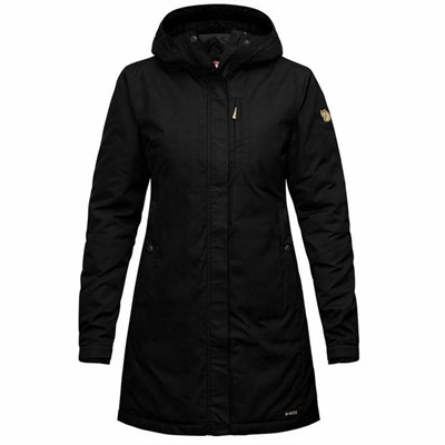 Women's Fjällräven Kiruna Parka Black | 7518UEDTB