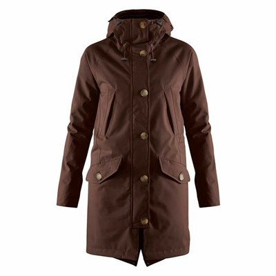 Women's Fjällräven Kiruna Parka Brown | 7463YIJUD