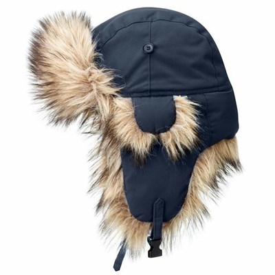 Women's Fjällräven Nordic Heater Beanies Navy | 6594UJIVA