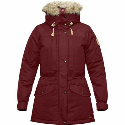 Women's Fjällräven Singi Down Jackets Red | 7638CWEJG