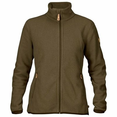 Women's Fjällräven Stina Fleece Dark Olive | 4103BIYDE